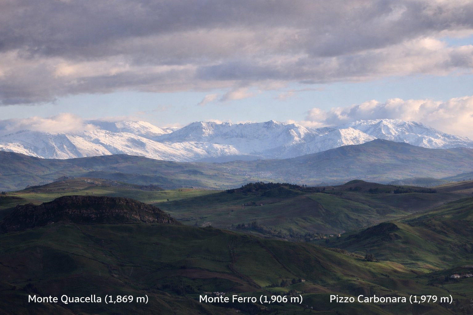 View from Cammarata across the valley