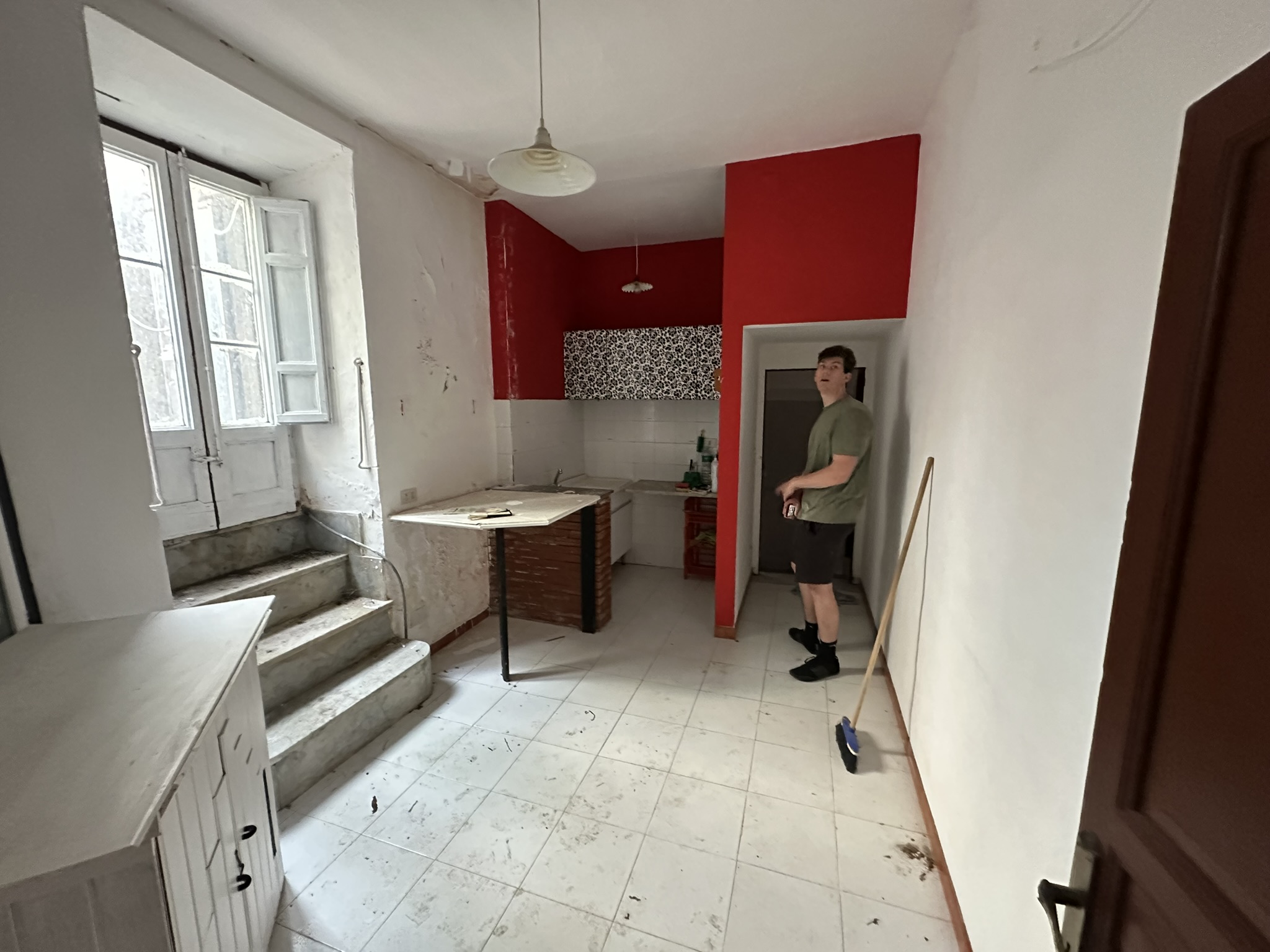 Top-floor kitchen during construction