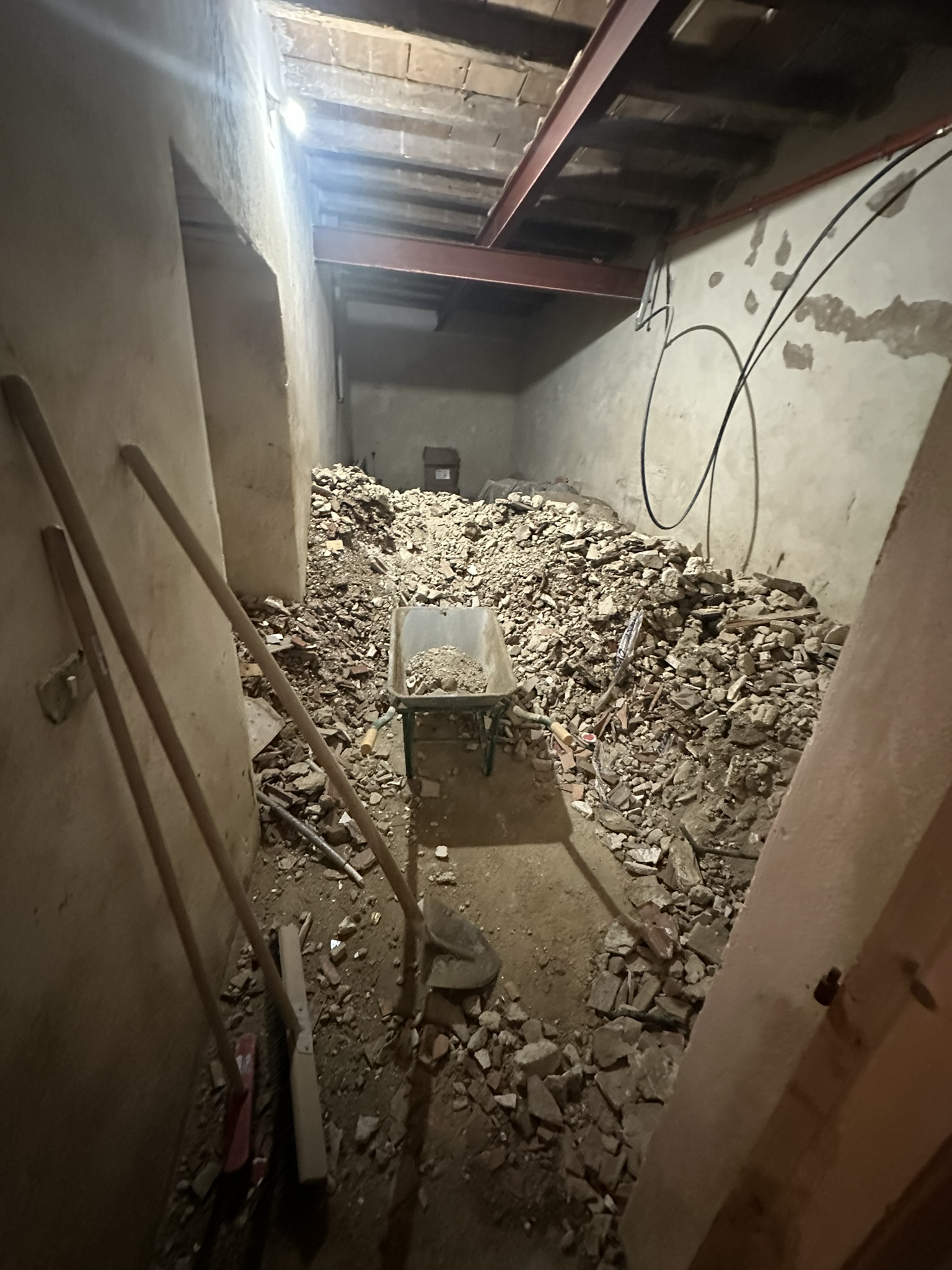 Room 1 during construction